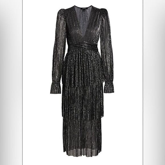 Sabina MusáyevMarais Sequin Knit Midi-Dress in PURPLE